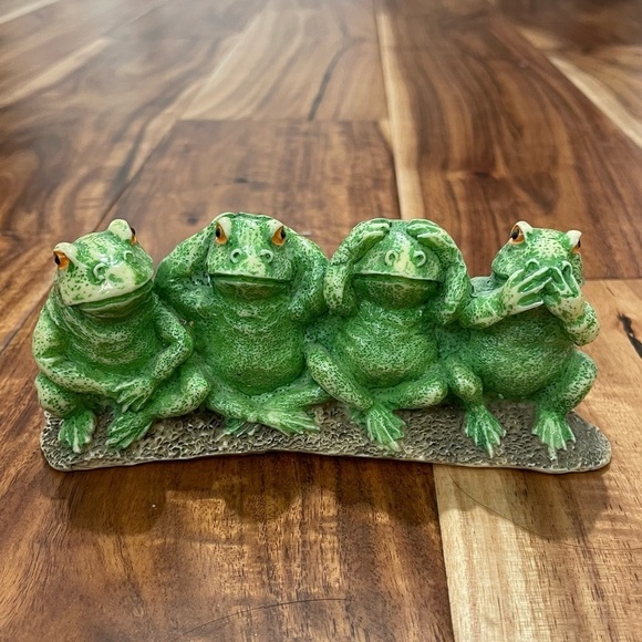 Other - Vintage Frogs Figurine See No Evil, Hear No Evil, Speak No Evil Confucius Decor